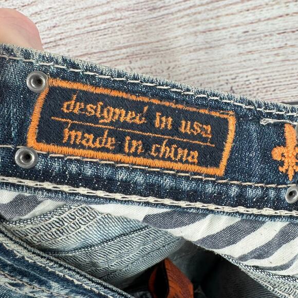 Rock Revival Angie Cut Off Denim Jean Shorts Womens 31 Blue Light Wash - Picture 8 of 16